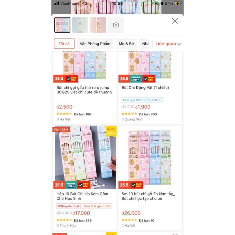 Sét 10 bút chì ngộ nghĩnh