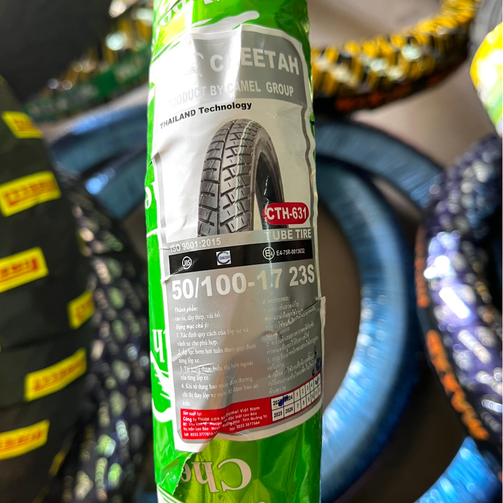 (50/100-17 TT) Vỏ Cheetah gai Michelin City Grip Pro size 50/100-17 TT cho xe Wave, Sirius - Vỏ xài ruột