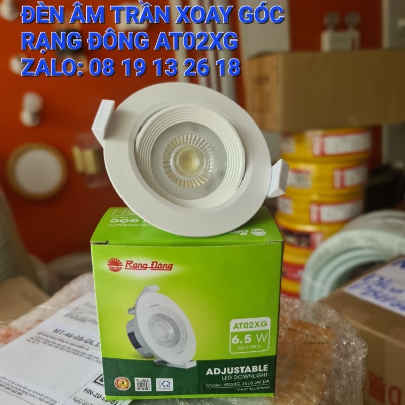 Đèn âm trần Xoay Góc Rạng Đông 4.5W/D76 và 6.5W/D76, mã AT02XG