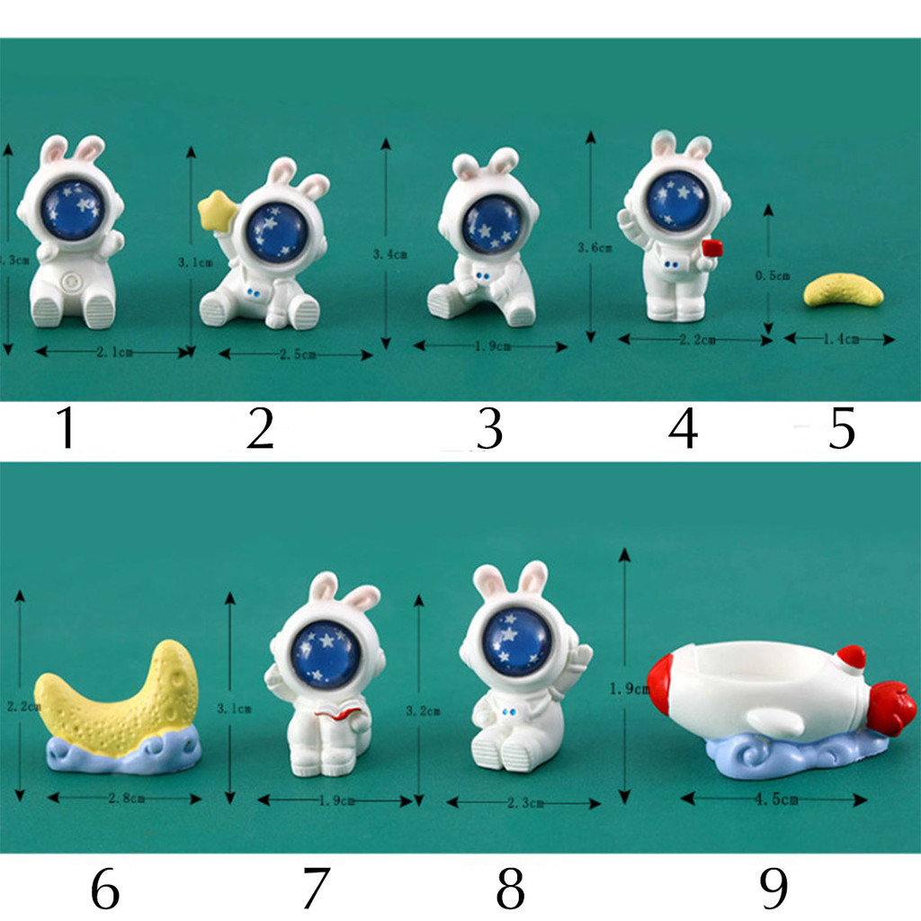 Mô hình tượng thỏ galaxy trang trí decor bàn học, terrarium