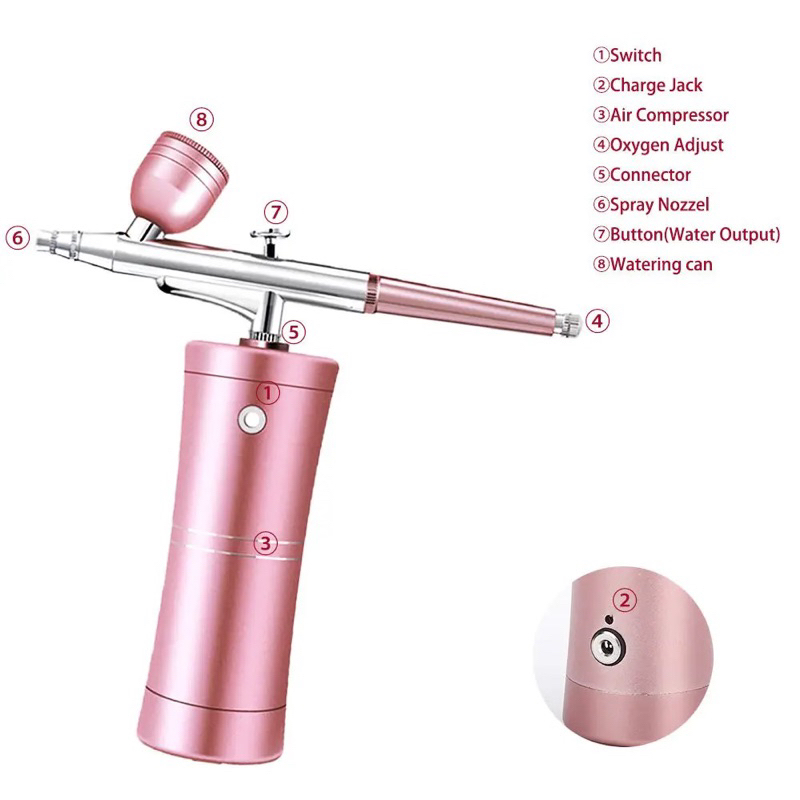 Máy Phun Sương, Máy Phun Oxy mini Z16 Máy xông hơi mặt, Máy xịt khoáng Chai xịt phun sương