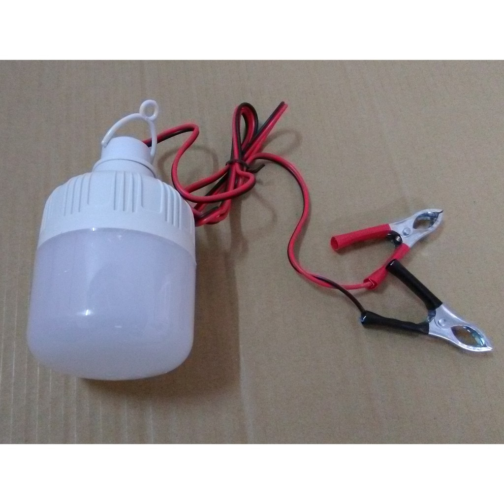 BÓNG ĐÈN LED 12V 12W 20W 30W 40W  50W KẸP BÌNH ẮC QUY