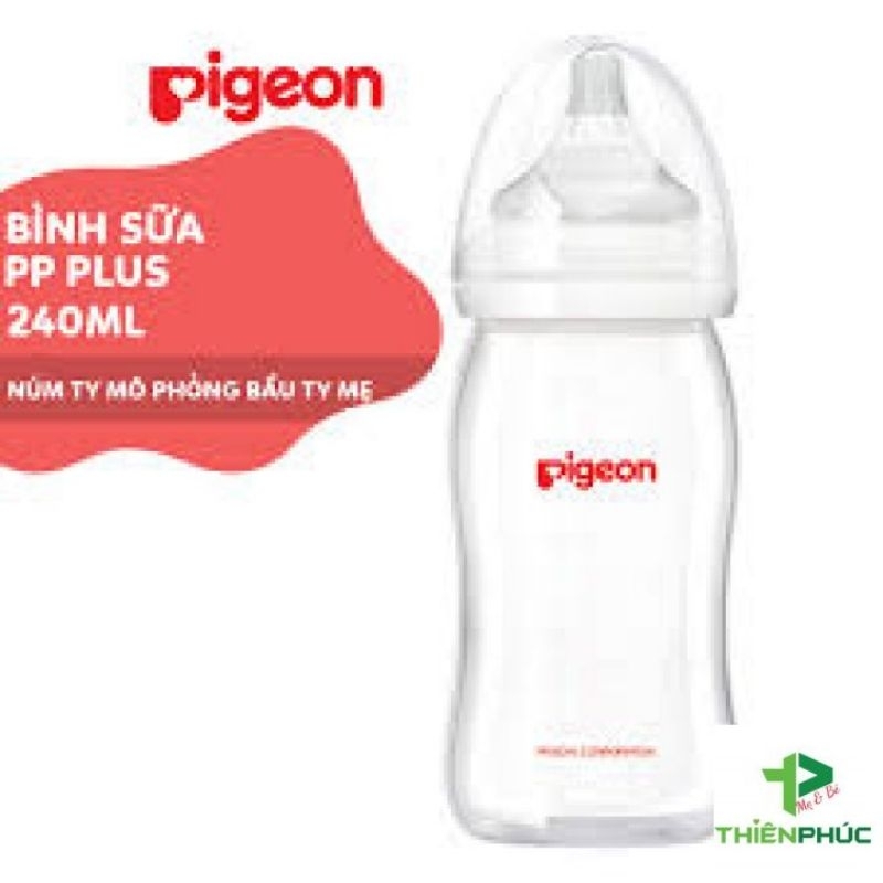 BÌNH CỔ RỘNG PP Plus 240ml Pigeon