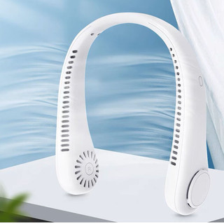 Quạt đeo cổ mini, quạt đeo cổ tích điện không cánh siêu mát 3 cấp độ gió, pin khủng 2500mhA, làm mát cực nhanh