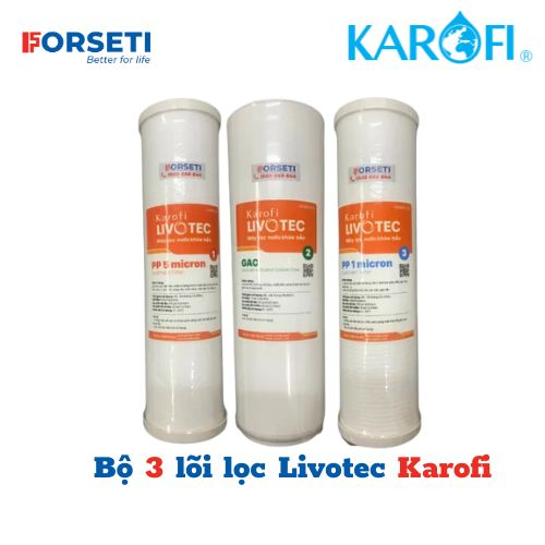 Bộ 3 Lõi Lọc Thô 123 KAROFI LIVOTEC