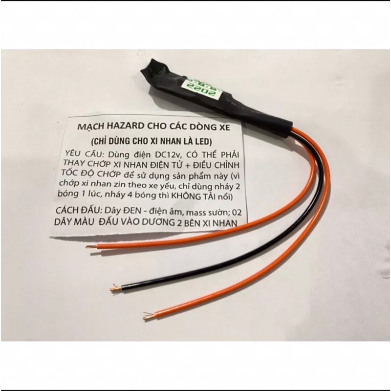 Mạch Hazard nháy 4 xi nhan cho mọi dònh xe máy Wave, Honda, Yamaha