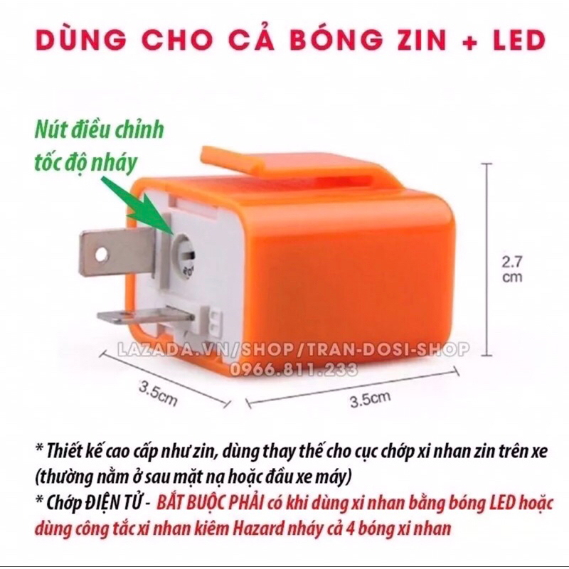 Mạch Hazard nháy 4 xi nhan cho mọi dònh xe máy Wave, Honda, Yamaha
