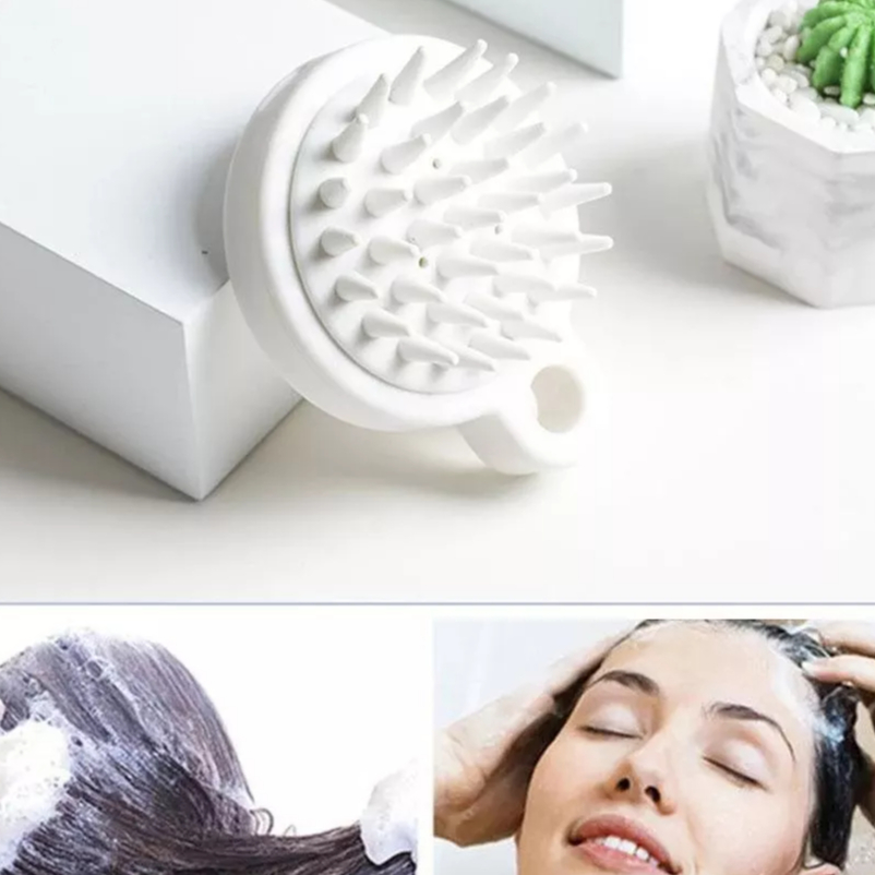 Lược gội đầu Muji Nhật Bản mát xa đầu giảm stress làm sạch da đầu
