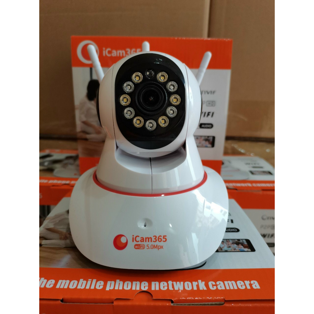 Camera icam365 11 LED, Quan sát 360 độ, hình ảnh 5Mpx Ultra, tầm nhìn ban đêm Full Color , Camera trong nhà