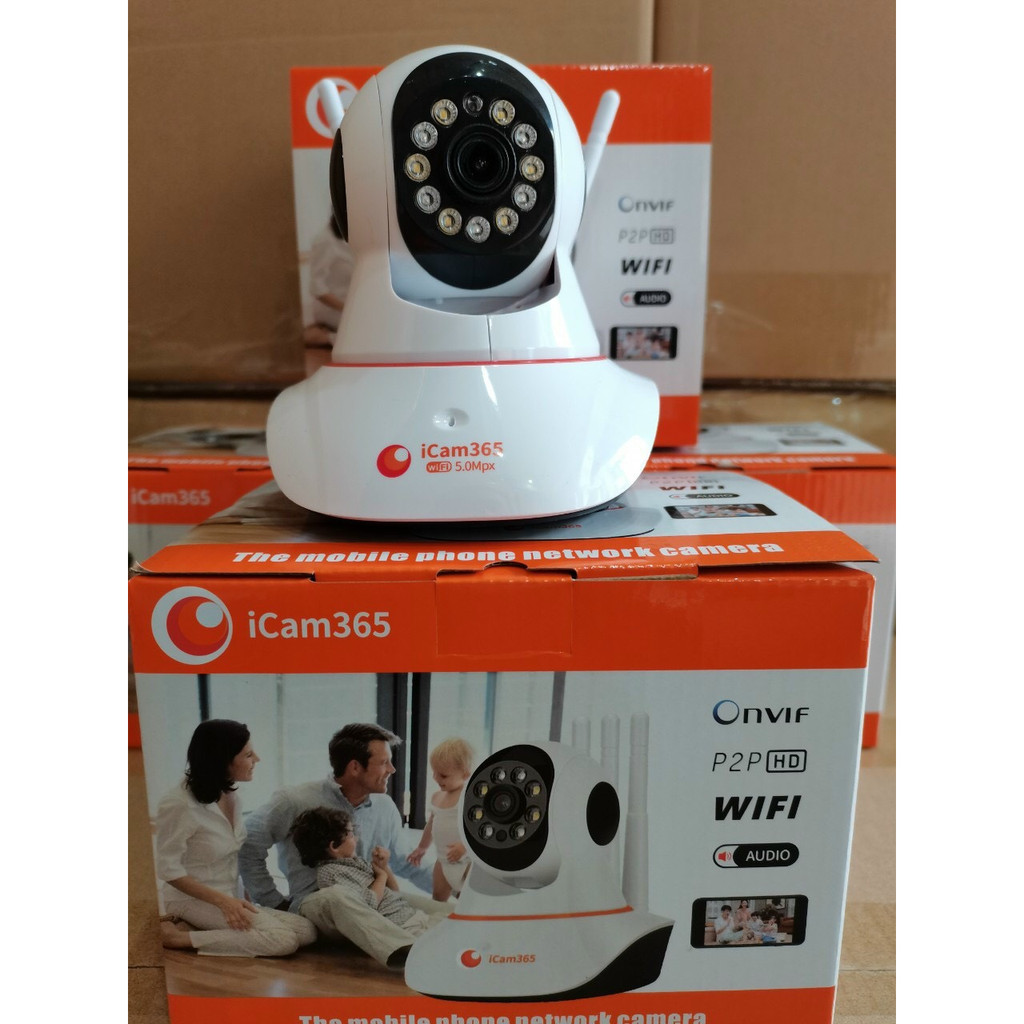 Camera icam365 11 LED, Quan sát 360 độ, hình ảnh 5Mpx Ultra, tầm nhìn ban đêm Full Color , Camera trong nhà