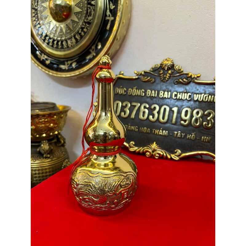 Hồ lô thờ cúng bằng đồng ( Nậm )- nhỏ (18cm)