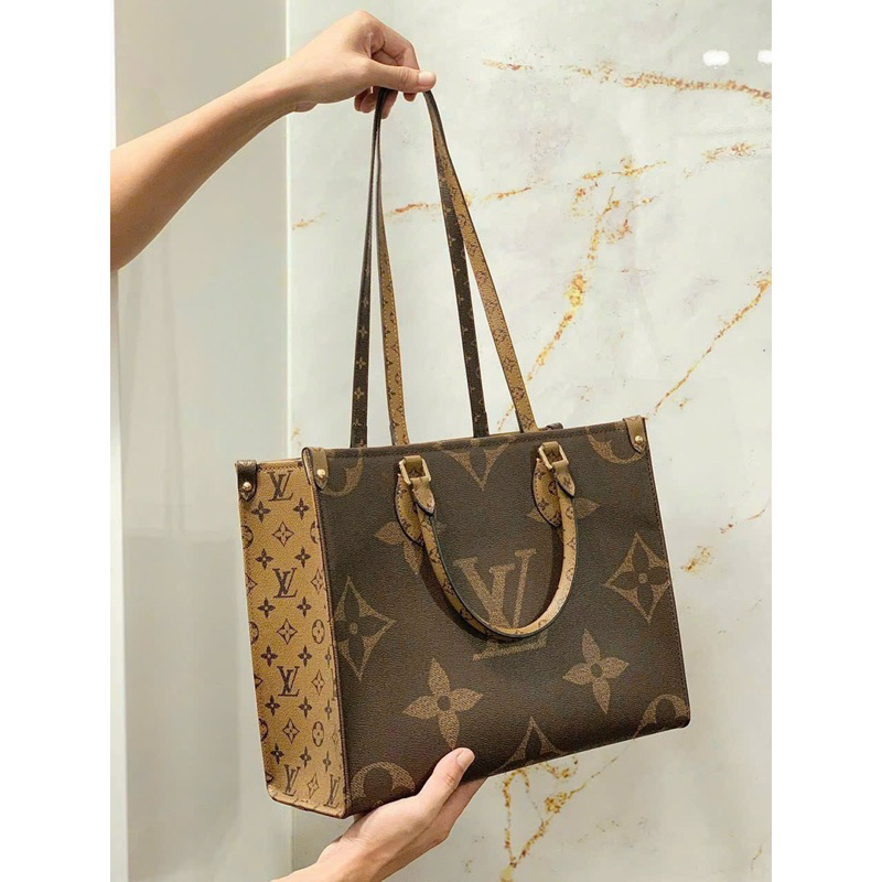 Túi Tote lv hoa nâu size 36cm và size 40cm. Túi du lịch hoa nâu. Túi xách tote hoa nâu. Túi xách dáng hộp lv