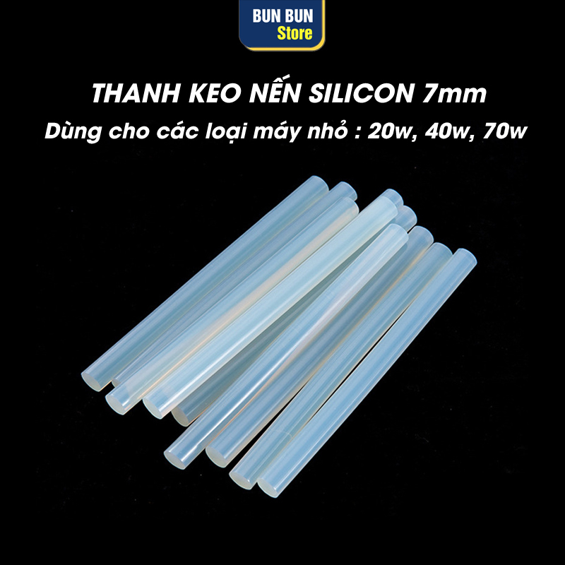 Thanh Keo nến silicon 7mm dùng cho máy 20w, 60w, 70w (Loại máy nhỏ 7mm)