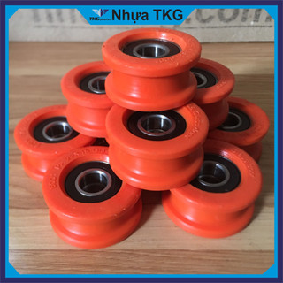 BÁNH XE CON LĂN NHỰA ÉP VÒNG BI ĐÔI/Dòng bánh xe CAO CẤP cho nhà sản xuất RAY LUA TREO chuyên nghiệp.