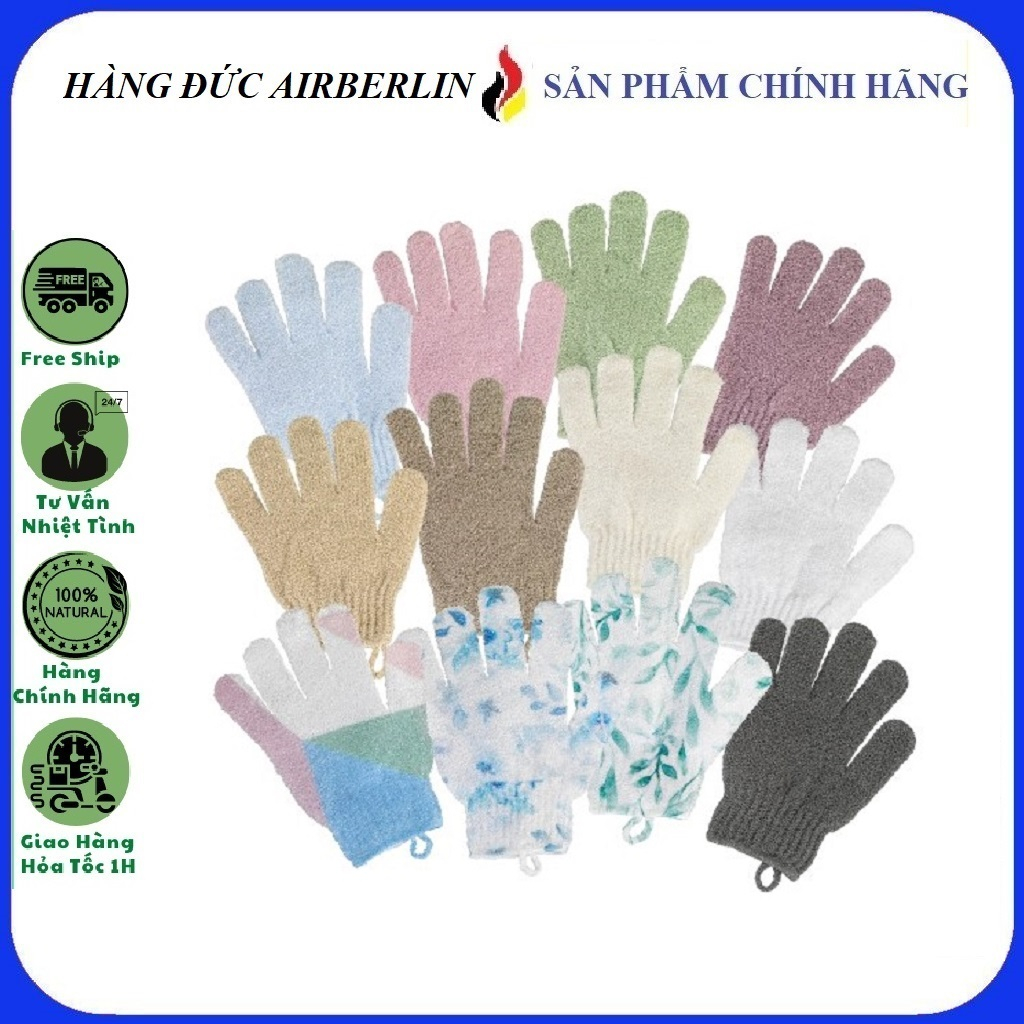 Găng tay tắm Ebelin Găng tay tắm massage Ebelin Đức giúp tẩy tế bào da chết một cách nhẹ nhàng