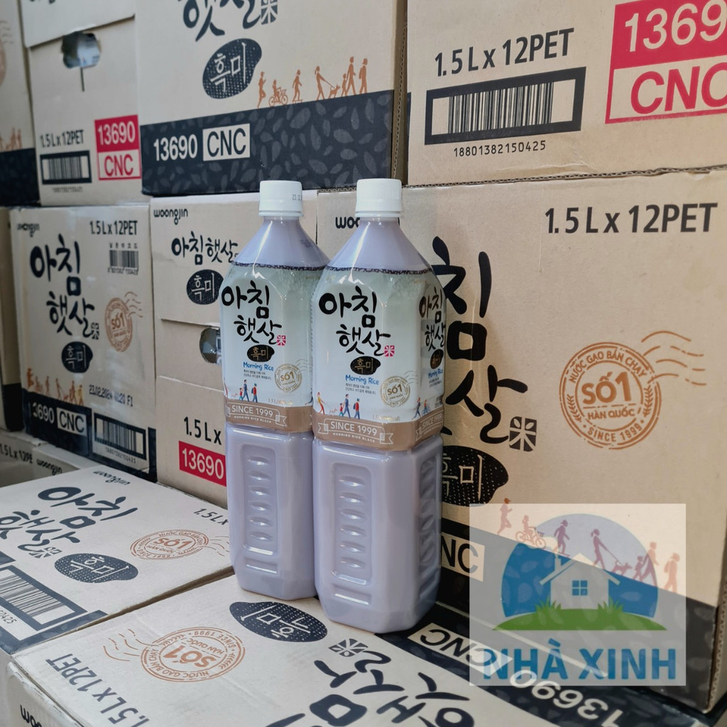 Nước gạo lứt đen (Morning rice black) Woongjin Hàn Quốc 1500ml