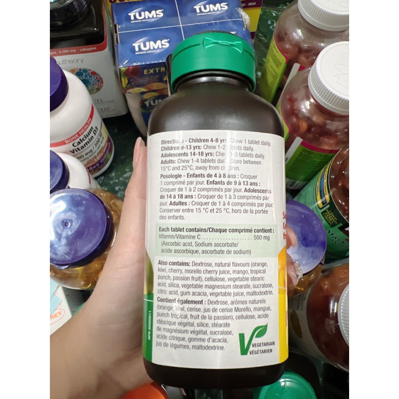Vitamin C 500mg viên nhai ngậm - thơm ngon -tăng đề kháng