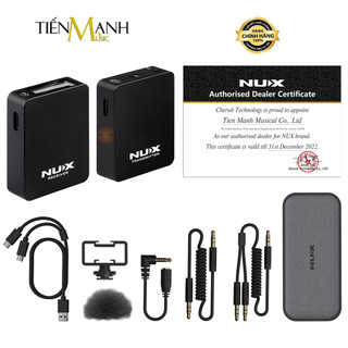Micro nux wireless 1 phát 1 thu b10 vlog - mic không dây thu âm livestream, phỏng vấn b-10 microphone