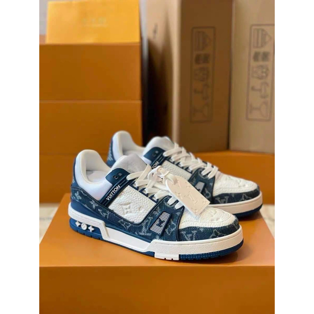 Giaydepthaovy.99 Giày LV trainer xanh, Giày thể thao LV Xanh Lá green hot 2022 Bản Cao Cấp Full Box