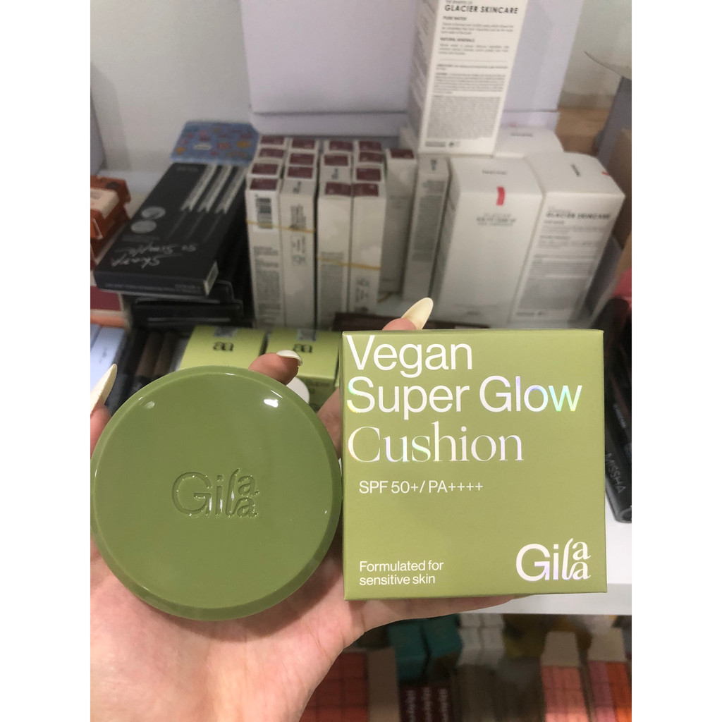 Phấn Nước Căng Bóng Thuần Chay Gilaa Vegan Super Glow Cushion SPF50+/PA++++ 15g