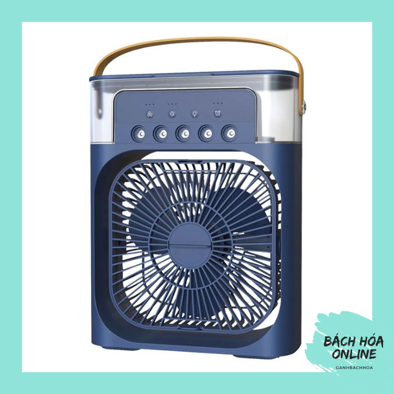 Quạt điều hoà di động Mini Cooling Fan, quạt hơi nước phun sương 3 chế độ gió, tích hợp đèn led