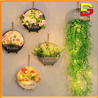 Giỏ Hoa Treo Tường Hoa Giả Trang Trí Nhà Cửa Decor Quán Cafe Nhà Hàng TẶNG MÓC TREO DC-117