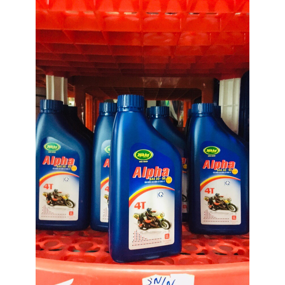 Dầu nhớt Anpha 1L cho xe máy / động cơ máy chất lượng tốt cho xe nhẹ máy SAE 50 - SE