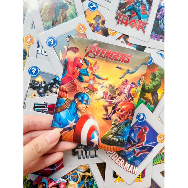 Bộ đồ chơi thẻ bài siêu anh hùng marvel 14 lá bài siêu nhân cho bé TOYSTORE