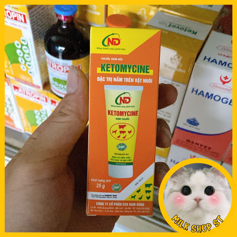 Kem Bôi Nấm Trên Gia Súc Và Gia Cầm Ketomycine ND Tuýp 25g