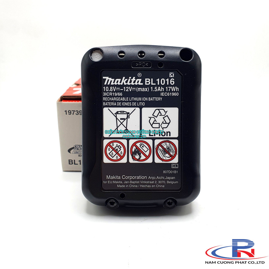 Pin 12v1.5Ah Makita BL1016 dùng cho các máy sử dụng pin 12v Max 197393-5