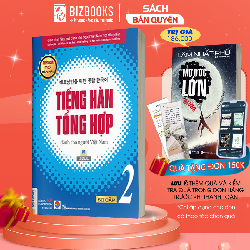 Sách - Tiếng Hàn Tổng Hợp Dành Cho Người Việt Nam Trình Độ Sơ Cấp Tập 2 - Bản Màu - Bizbooks Tặng Sổ Tay và Bookmark
