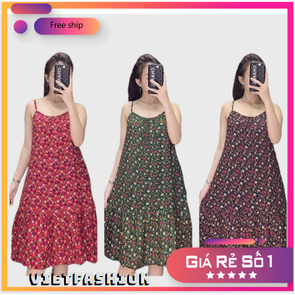 Váy Lanh 2 dây đuôi cá Mỏng - Mát dành cho mùa Hè