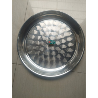 Mâm tròn sâu inox 304 vành sâu size 38cm