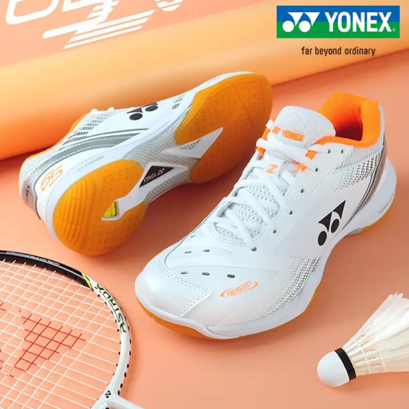 Giày cầu lông bóng chuyền chuyên nghiệp nam nữ Yonex SHB65Z3 mẫu mới màu trắng cam