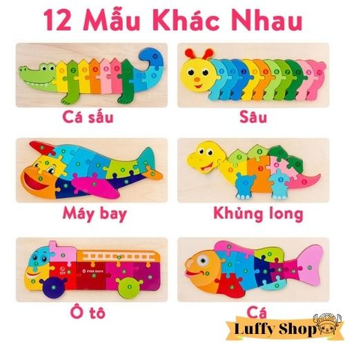 Đồ chơi xếp hình nối số bằng gỗ thông minh cho trẻ em, trẻ con, bé gái