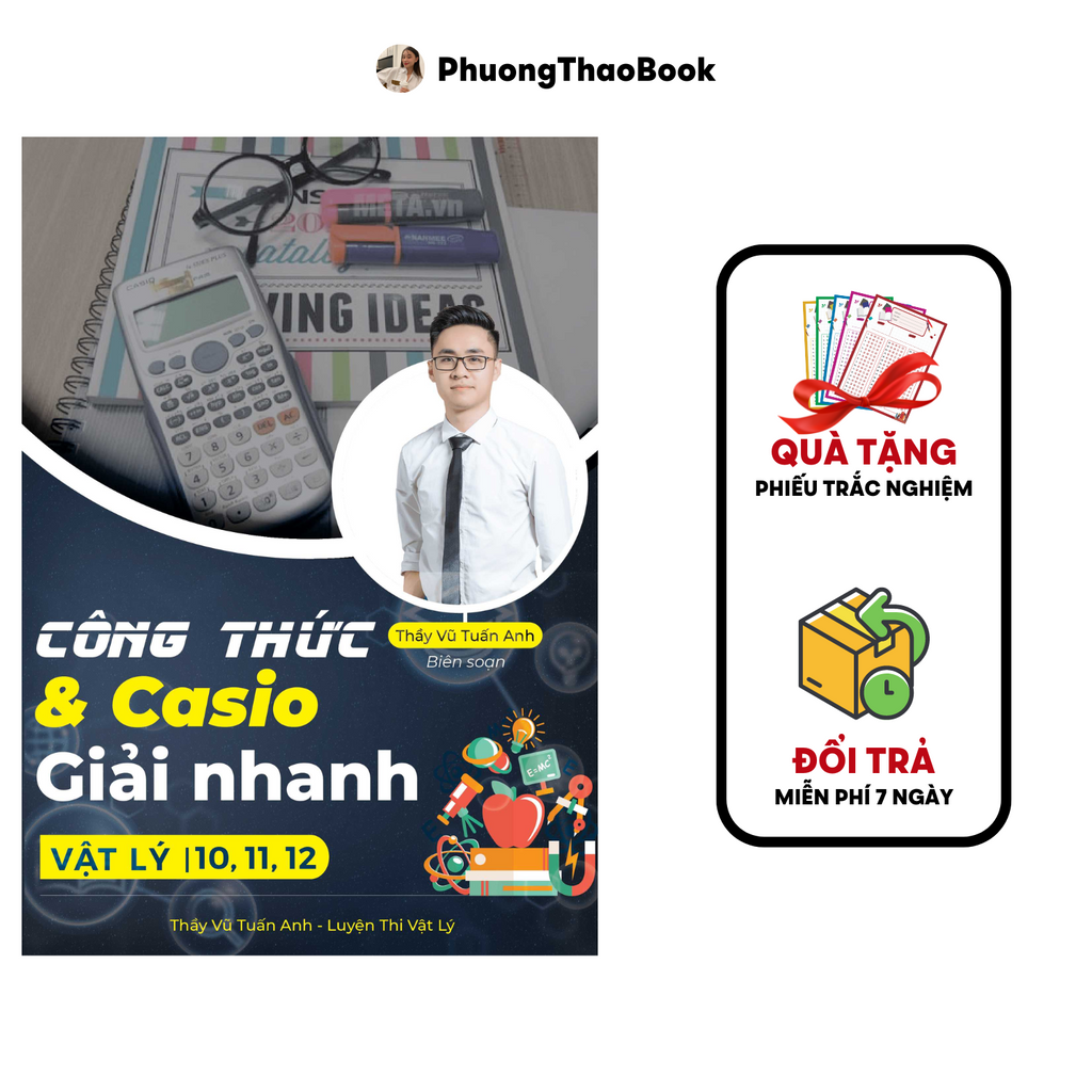 Sách - Công Thức Casio và Giải Nhanh Vật Lý 10,11,12 (thầy Vũ Tuấn Anh)