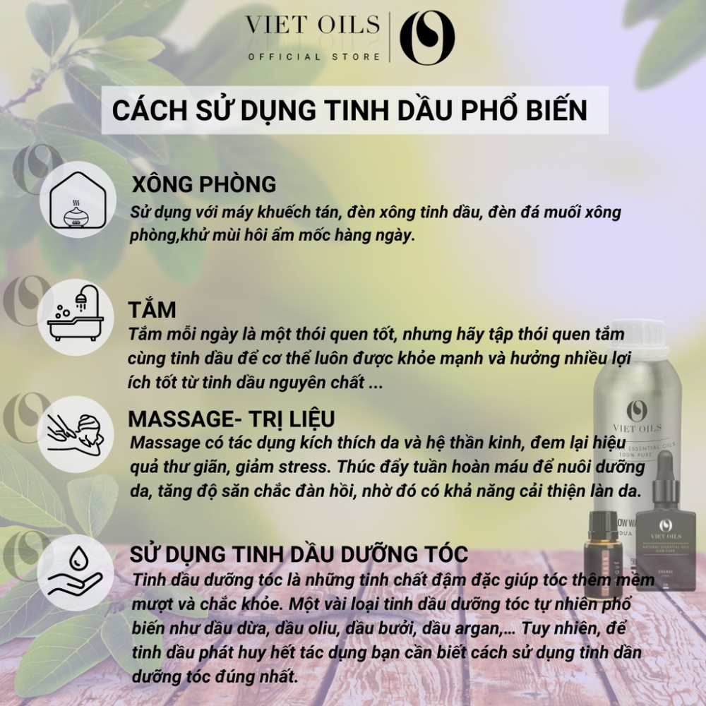 Tinh dầu Sả Chanh VIETOILS khử mùi đuổi muỗi dung tích 1000ml nhập khẩu từ Ấn Độ