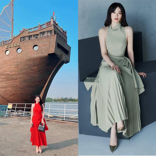 Váy Lane Jt SML Josefine midi dress! Chính hãng 100%! 1990K