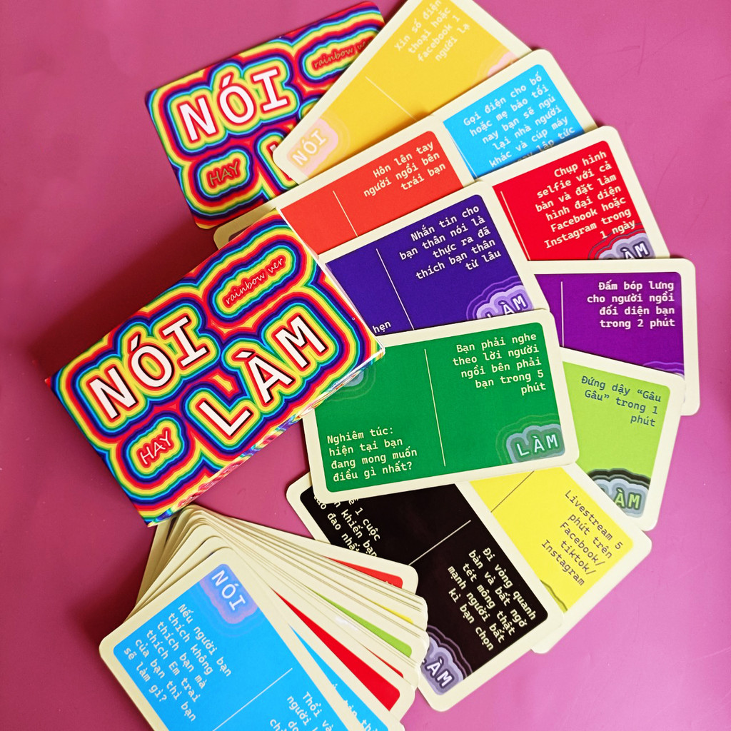 COMBO DO OR DRINK + NÓI HAY LÀM RAINBOW + 2 XẤP BỌC BÀI