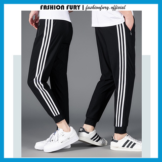 Quần thể thao nam nữ 3 sọc ống bo chun, Quần 3 Sọc nam nữ chất liệu poly cao cấp dày dặn - Fashion Fury