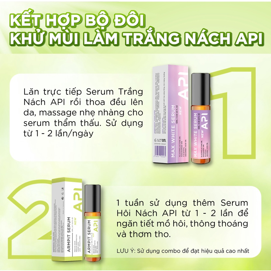 Son nách api, serum api trắng nách, giảm thâm nách 10ml