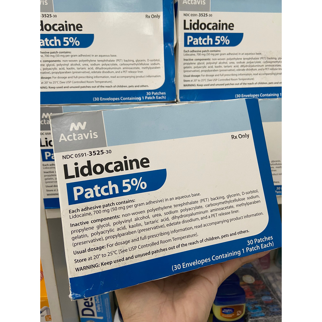 Cao dán giảm đau Rx Only LIDOCAINE 5% USA