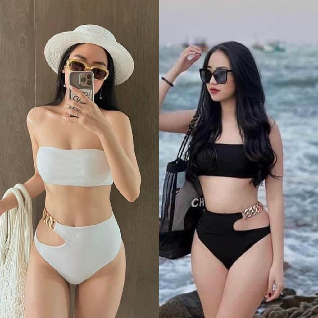 Bikini bộ đồ bơi nữ 2 mảnh xích eo hàng TKCC