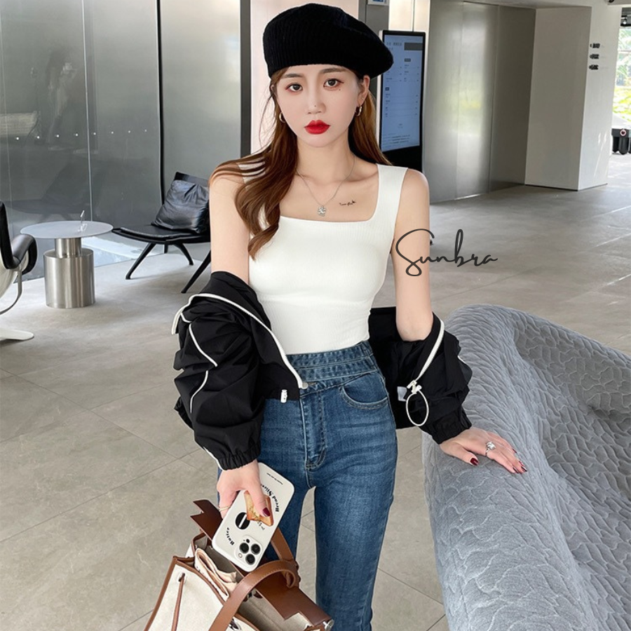 Áo Bra Đúc Su 2 Dây Bản To Có Mút Ngực Co Giãn 4 Chiều Cao Cấp SUNBRA 3182