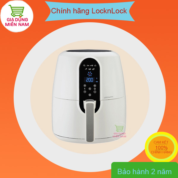 [Mã ELHAMS5 giảm 6% đơn 300K] Nồi Chiên Không Dầu Điện Tử LocknLock EJF351WHT 5.2L 1800W (Màu Trắng) - Chính Hãng