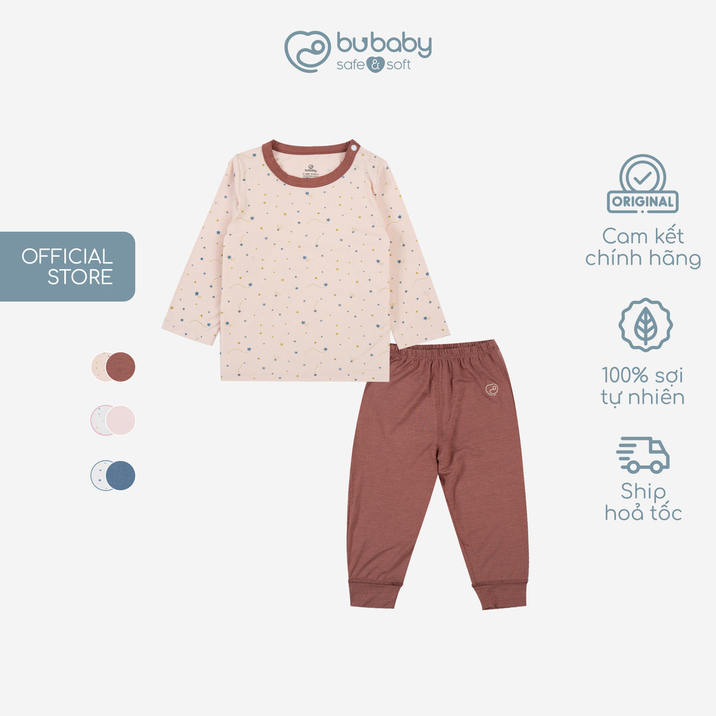 Bộ quần áo dài tay cài vai Twinkle - Bambus BBB110107 | Quần áo BU Baby chính hãng