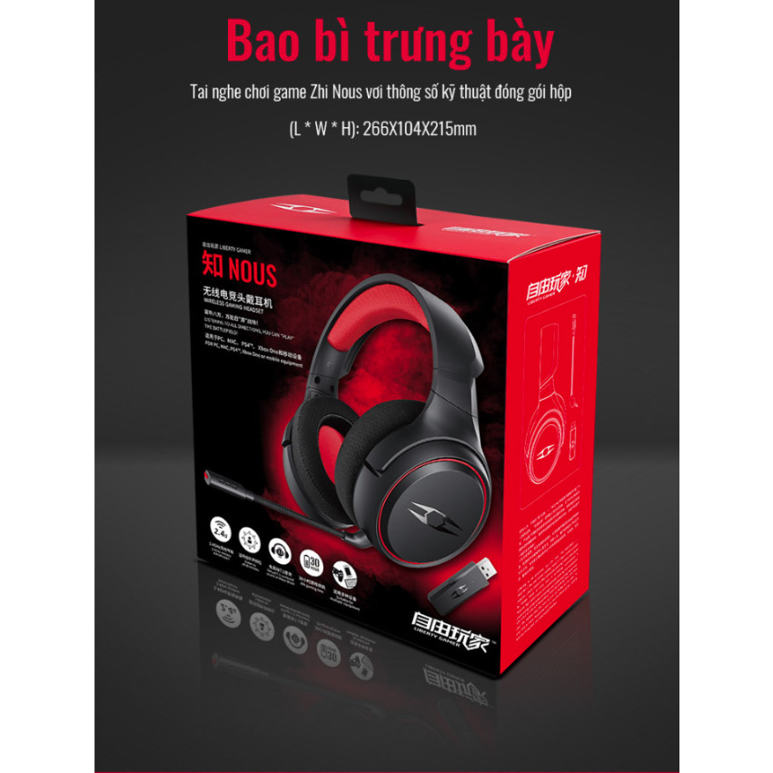 Tai nghe chơi game chụp tai không dây AVSTAR TAKSTAR NOUS có Mic cho Máy tính/ PC/ Laptop - Gaming Headphones
