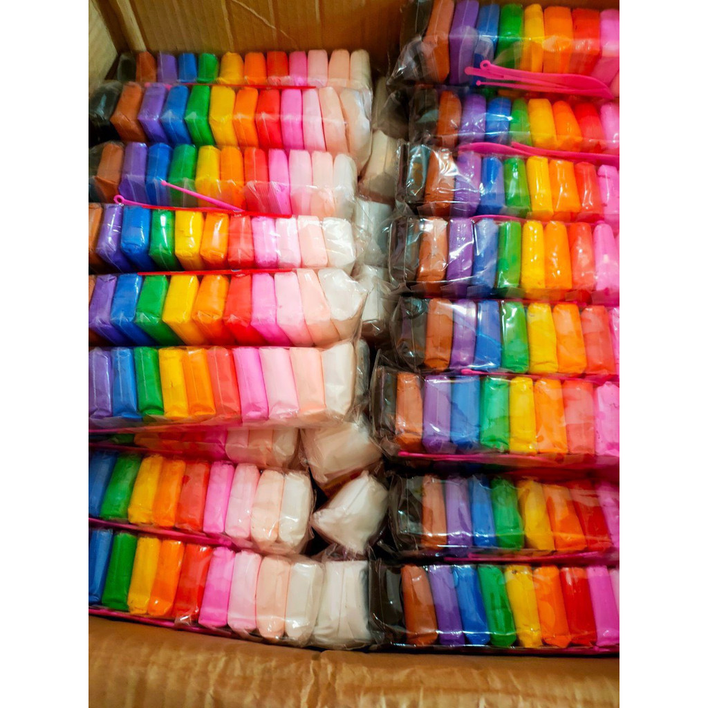 Combo đất sét tự khô Nhật 12/24 màu an toàn nặn hình cao cấp siêu nhẹ dành cho bé làm trang trí