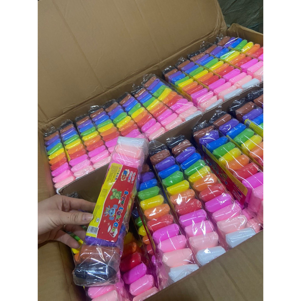 Combo đất sét tự khô Nhật 12/24 màu an toàn nặn hình cao cấp siêu nhẹ dành cho bé làm trang trí