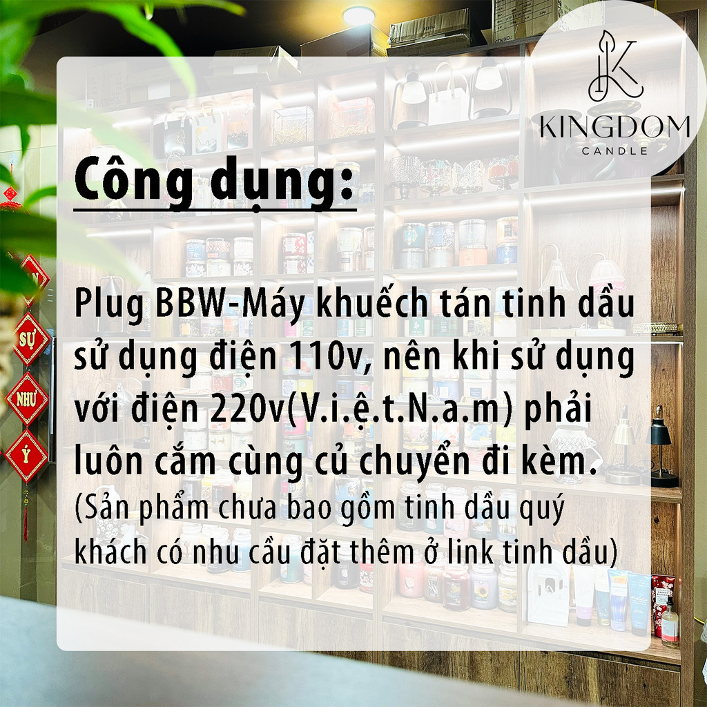 Plug tinh dầu Bath & Body Works - Máy khuếch tán tinh dầu chính hãng - Plug BBW